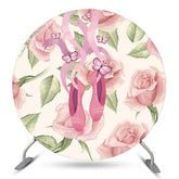 Toile de fond ronde florale Ballerina Party pour les filles